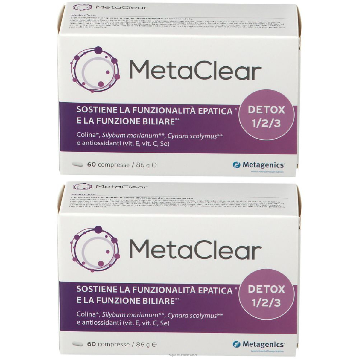 Cerca Offerte di metagenics™ metaclear® 60 compresse set da 2 2x86 g e acquista online