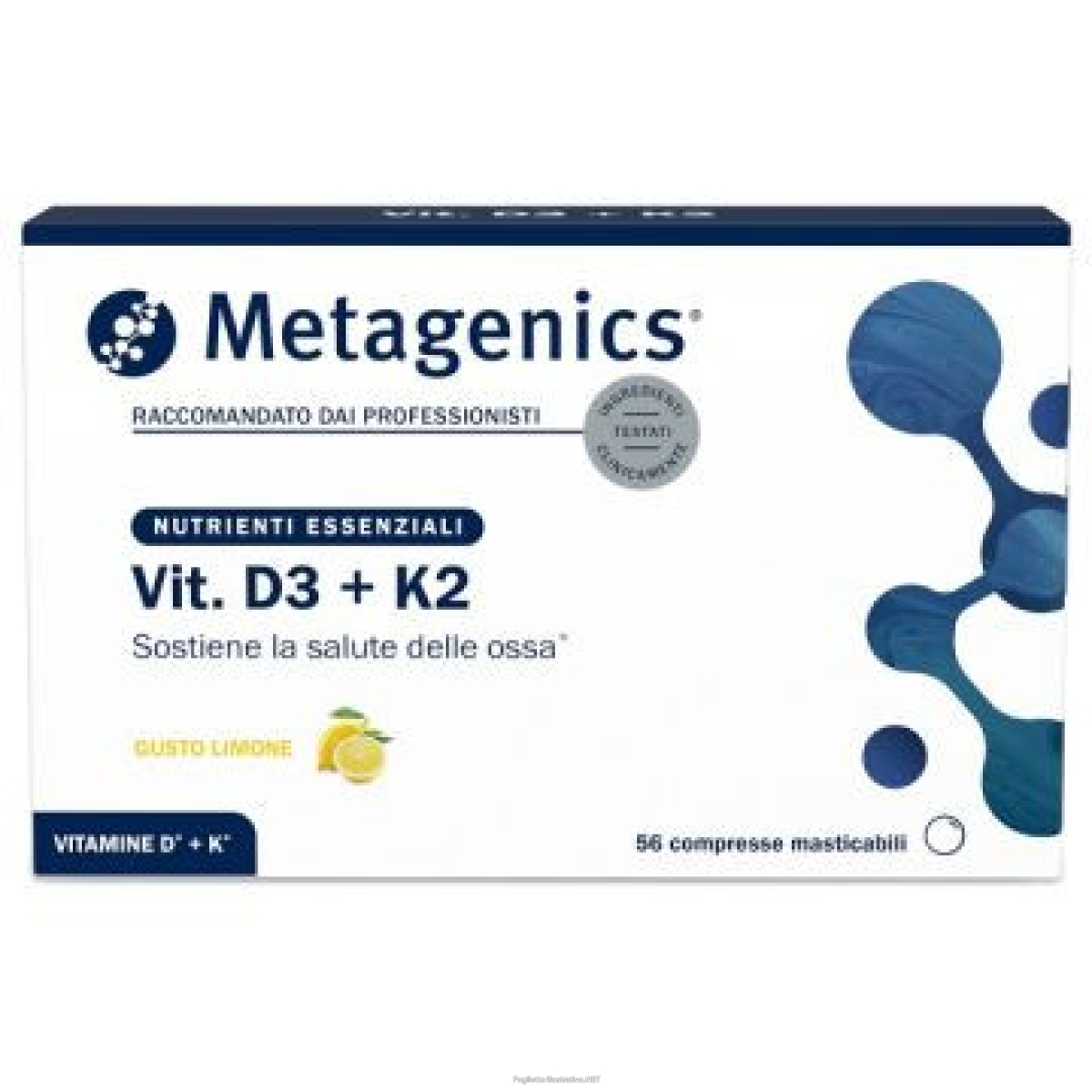Cerca Offerte di metagenics vit. d3 + k2 integratore per la saluta delle ossa gusto limone 56 compresse masticabili e acquista online