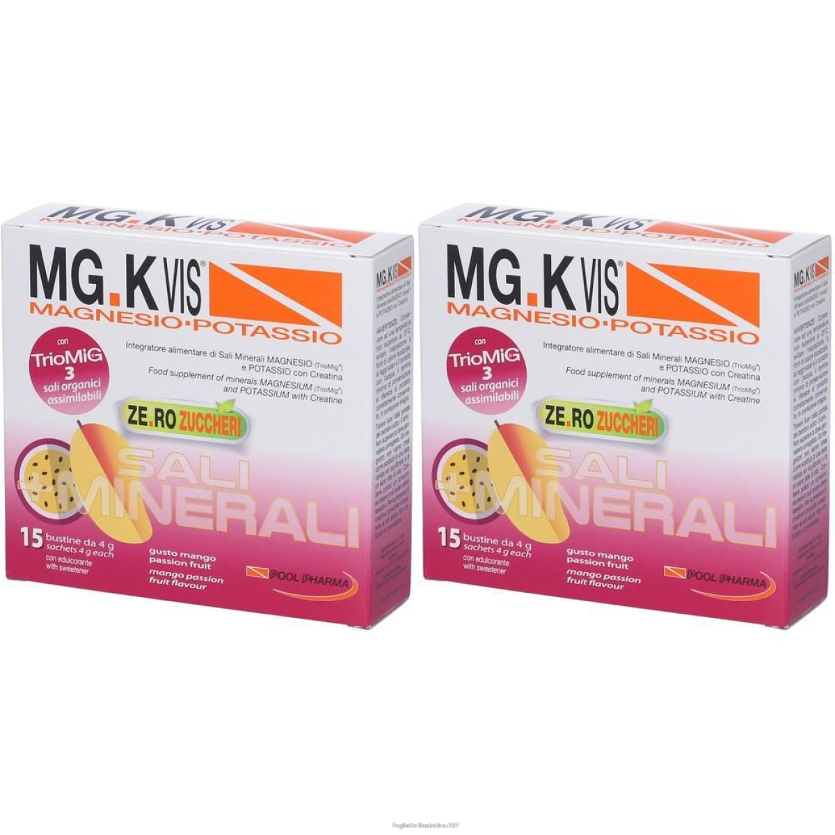 Cerca Offerte di mg.k vis magnesio e potassio 15 bustine gusto mango passion fruit 2x e acquista online
