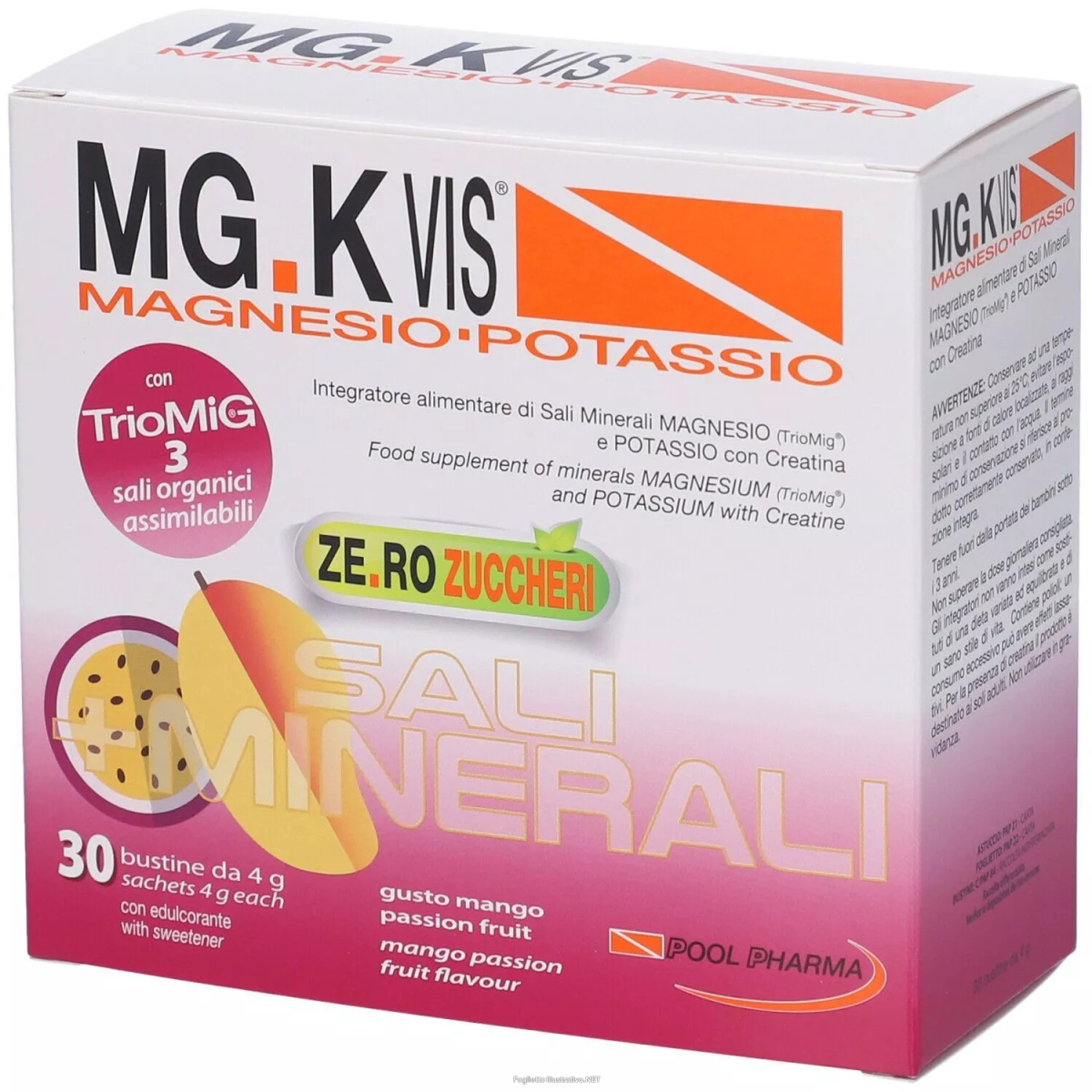 Cerca Offerte di mg.k vis ze.ro zuccheri mango-passion fruit 30 bustine – integratore sali minerali senza zuccheri e acquista online