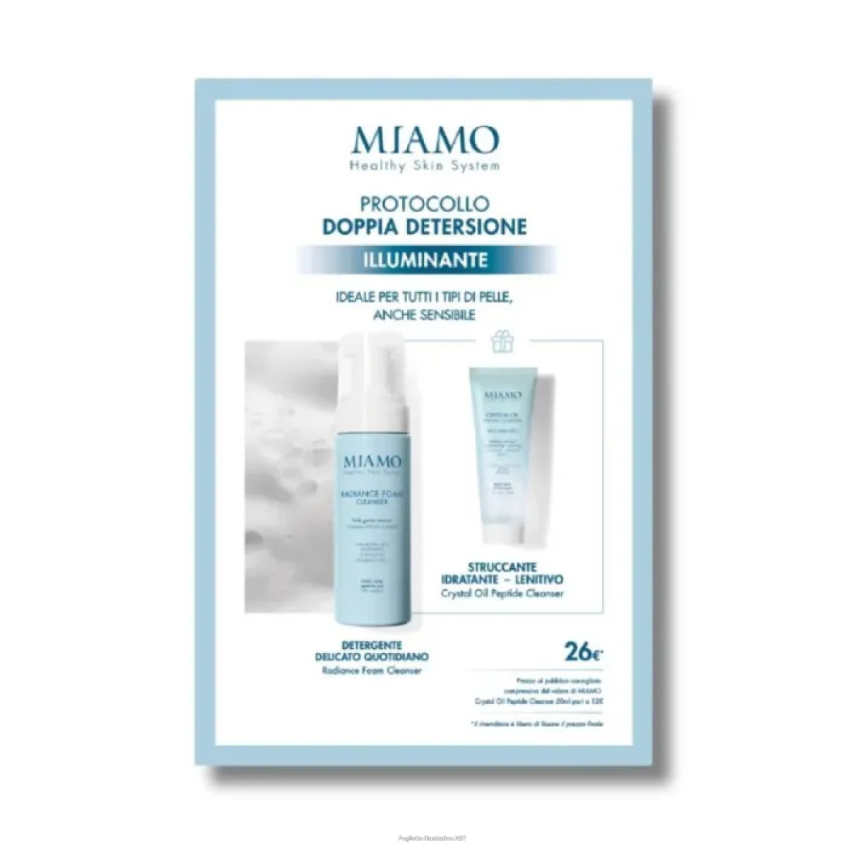 Cerca Offerte di miamo 2026 cofanetto detersione illuminante 1 radiance foam150 ml + 1 crystal oil peptide cleanser 50ml + 1 omaggio lavette bambu' e acquista online