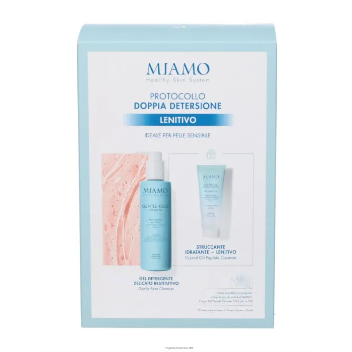 Cerca Offerte di miamo 2026 cofanetto detersione lenitivo 1 gentle rose cleanser 250 ml + 1 crystal oil peptide cleanser 50 ml + 1 omaggio lavette bambu' e acquista online