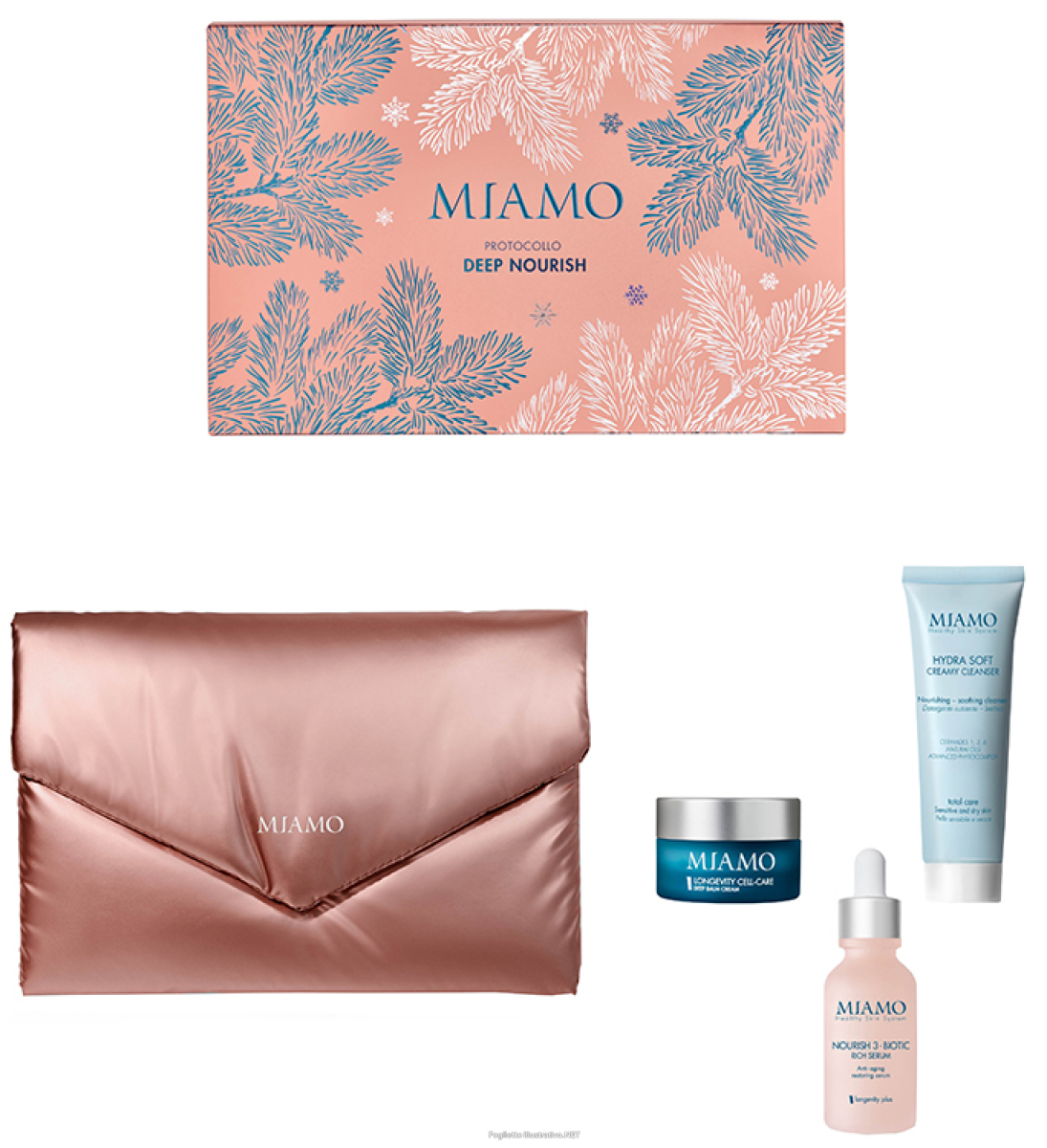 Cerca Offerte di miamo cozy christmas - cofanetto deep nourish nourish 3-biotic rich serum siero viso 30 ml + hydra soft creamy cleanser detergente 50 ml + longevity cell-care deep balm cream crema viso 10 ml e acquista online