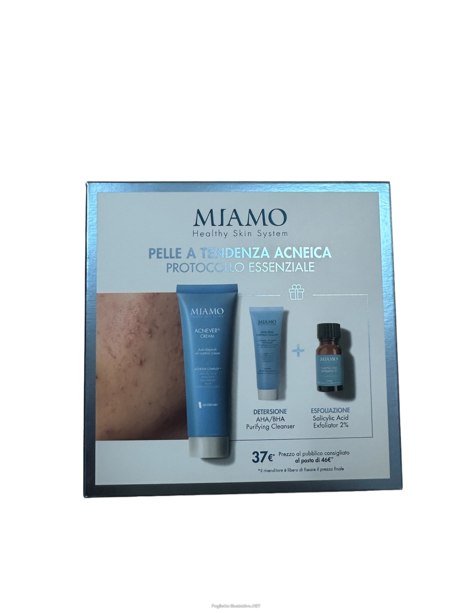 Cerca Offerte di miamo kit acnever cream 1 acnever cream 50 ml + 1 aha bha minisize 50 ml + 1 salicidic acid exfoliator 10 ml e acquista online