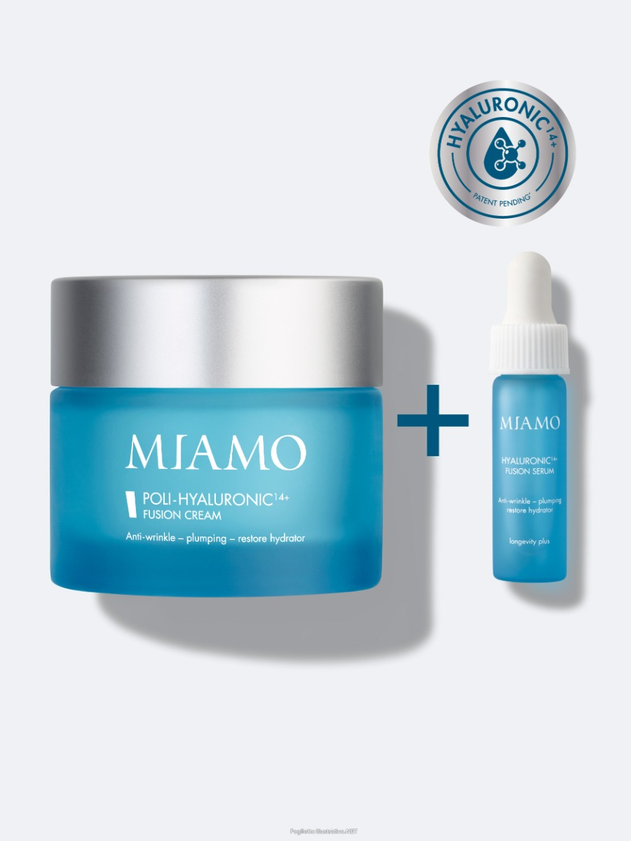 Cerca Offerte di miamo kit poli-hyaluronic 14+ fusion cream + fusion serum - crema antirughe 50 ml + siero antirughe 4 ml e acquista online