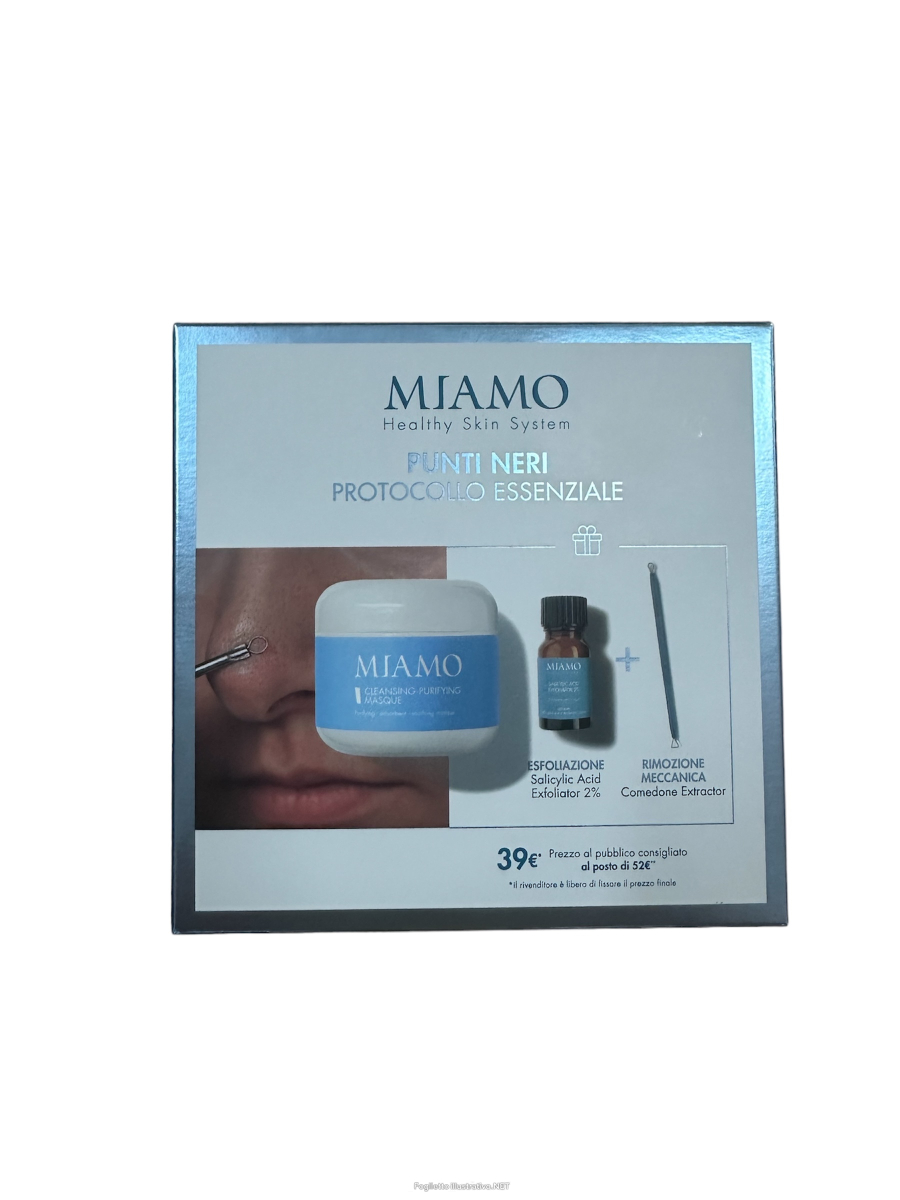 Cerca Offerte di miamo kit punti neri 1 cleansing purifying mask 60 ml + 1 salicidic acid exfoliator 10 ml + 1 blackhead tool e acquista online