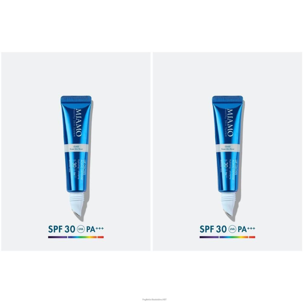 Cerca Offerte di miamo lip gloss aging defense spf 30+ tono glass gusto menta 2x15 ml e acquista online