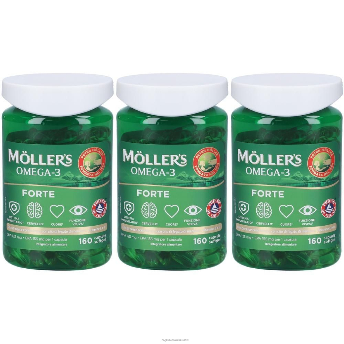 Cerca Offerte di moller´s omega 3 forte capsule 3x145,3 g e acquista online
