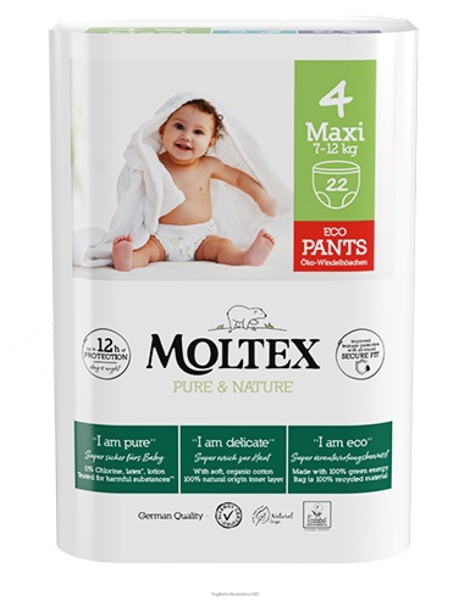 Cerca Offerte di moltex pure & nature pants ecologici taglia 4 maxi 7-12kg 22 pezzi e acquista online