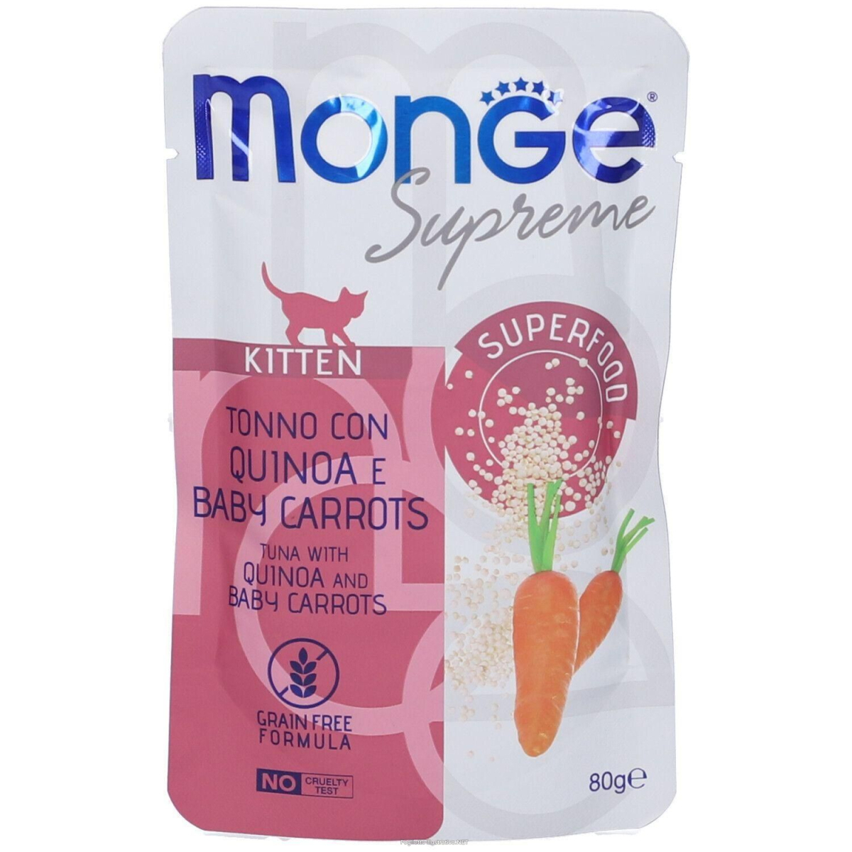 Cerca Offerte di monge bustine gattini supreme tonno quinoa baby carrots 80 g mangime e acquista online