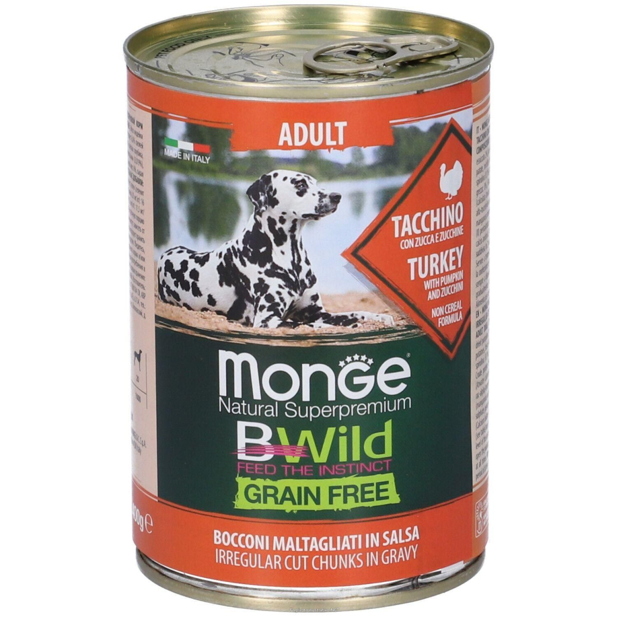 Cerca Offerte di monge bwild grain free dog adult tacchino con zucca e zucchine 400g 7x e acquista online