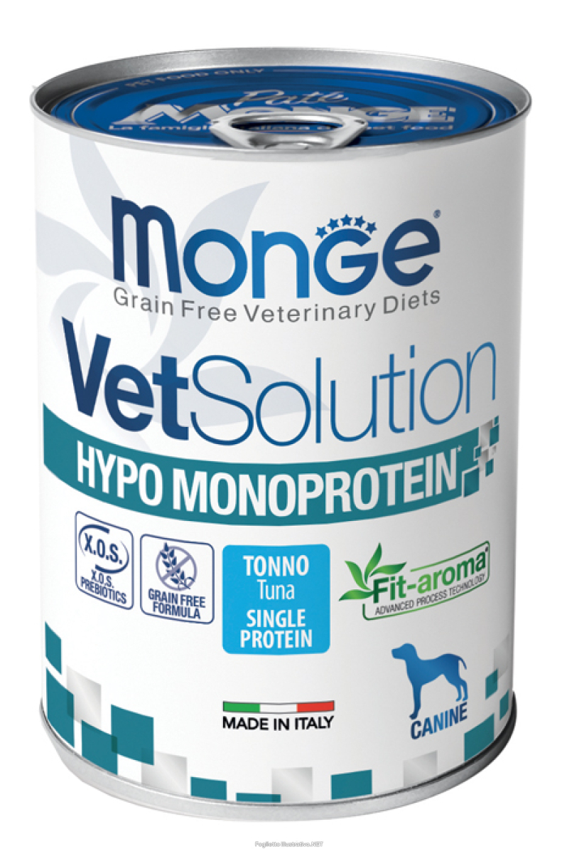 Cerca Offerte di monge cane vet solution hypo monoprotein tonno lattina 400 gr e acquista online