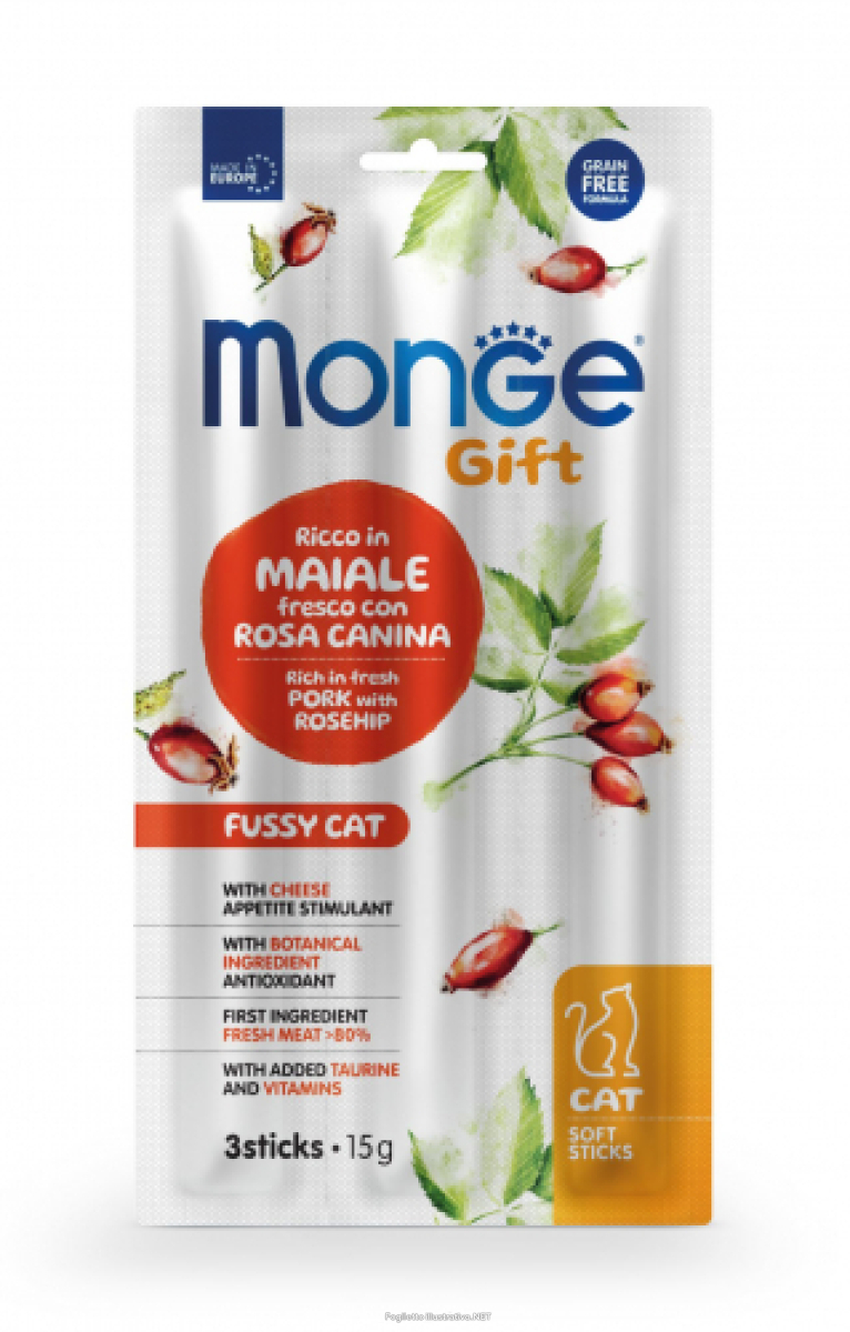 Cerca Offerte di monge cat soft sticks gift appetito difficile ricco in maiale fresco con rosa canina e formaggio 15 g e acquista online