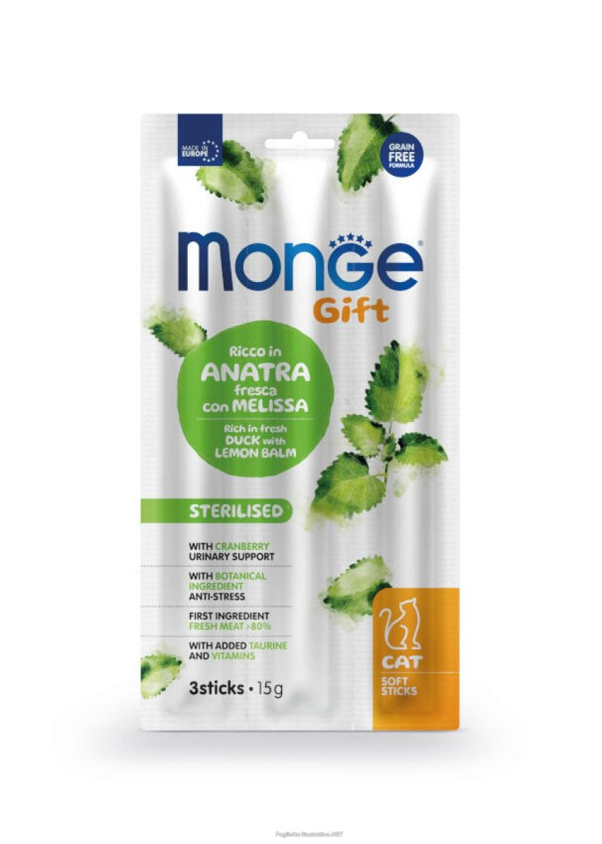 Cerca Offerte di monge cat soft sticks gift sterilised ricco in anatra fresca con melissa e mirtilli rossi 15 g e acquista online