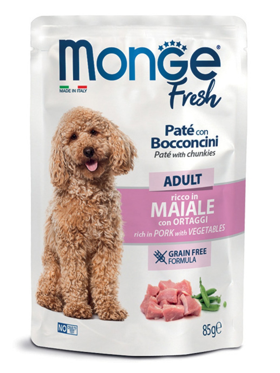 Cerca Offerte di Monge fresh dog adult maiale ortaggi 85 g mangime e acquista online