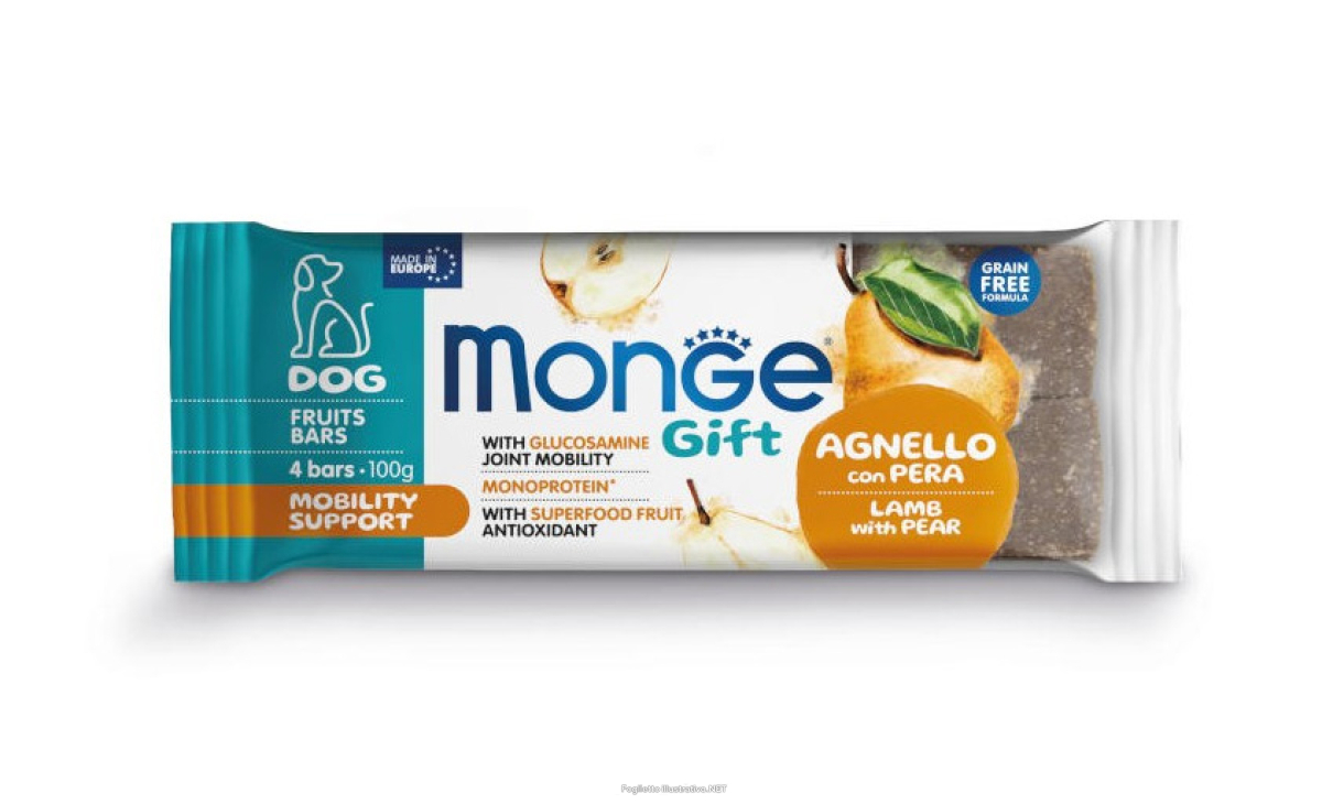Cerca Offerte di monge fruits bars mobility support barretta per cani adulti agnello con pera 100g 4684 e acquista online