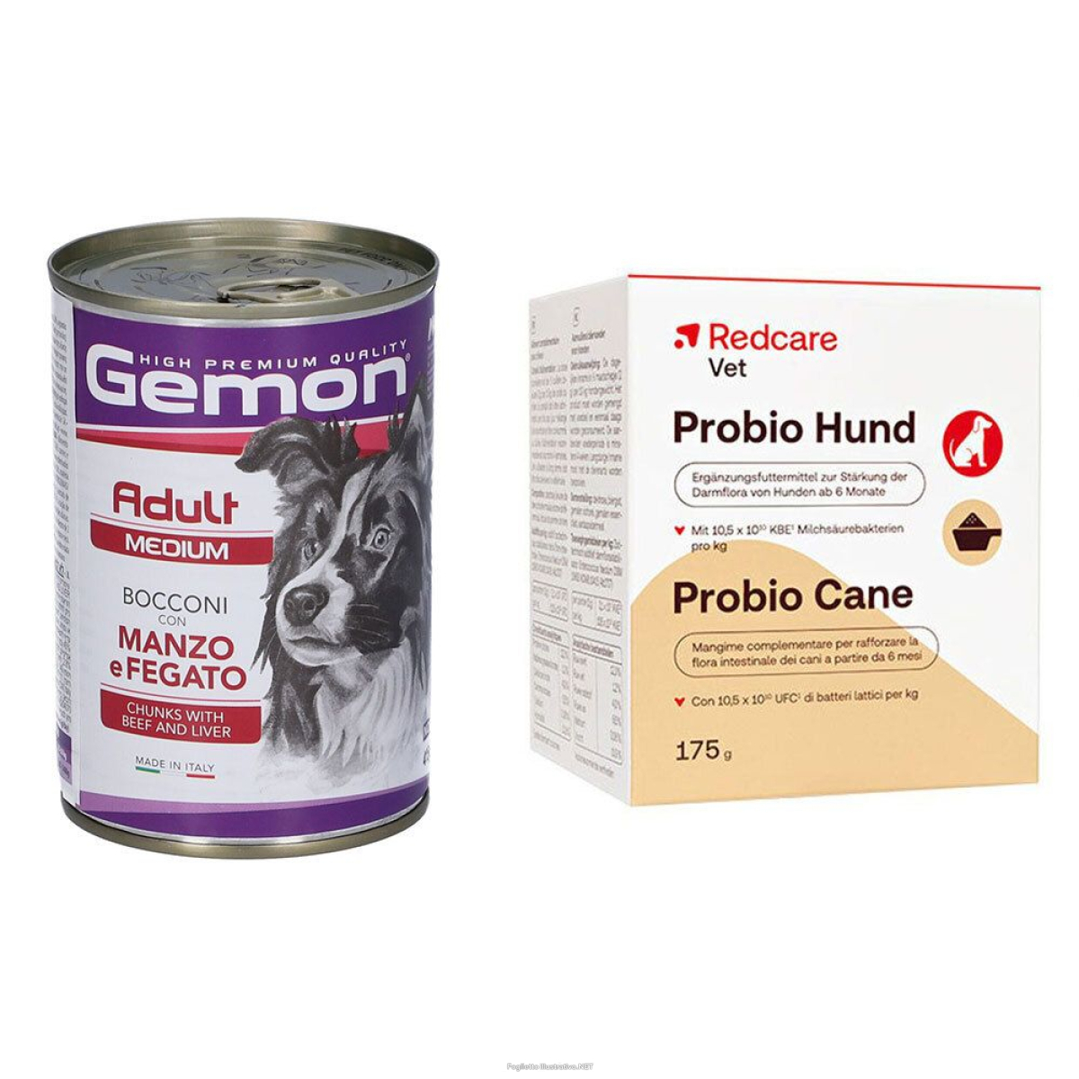 Cerca Offerte di monge gemon manzo fegato cani adulti taglia media + redcare vet probio e acquista online