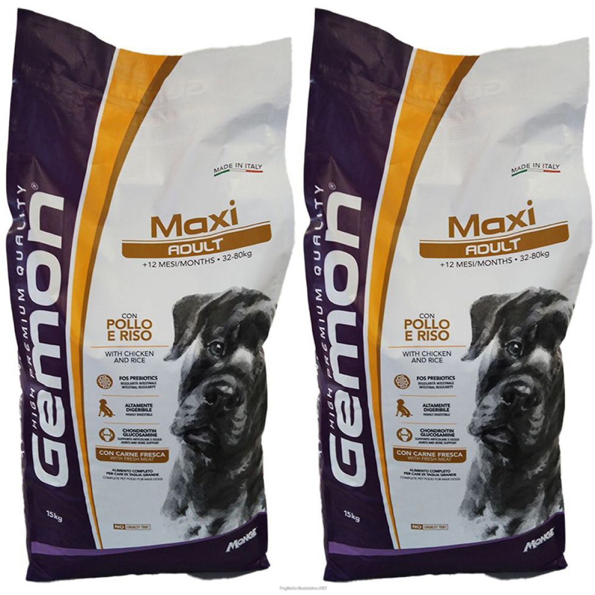 Cerca Offerte di monge gemon pollo riso cani adulti taglia grande set da 2 2x15000 g ma e acquista online