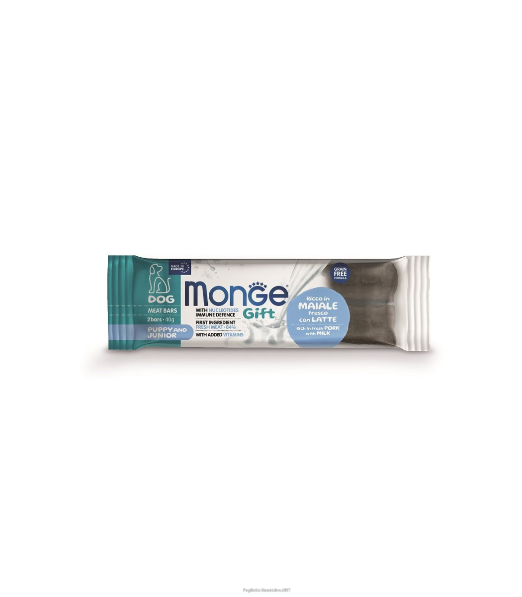 Cerca Offerte di monge meat bars barretta per cani puppy/junior maiale fresco con latte 40g 4684 e acquista online