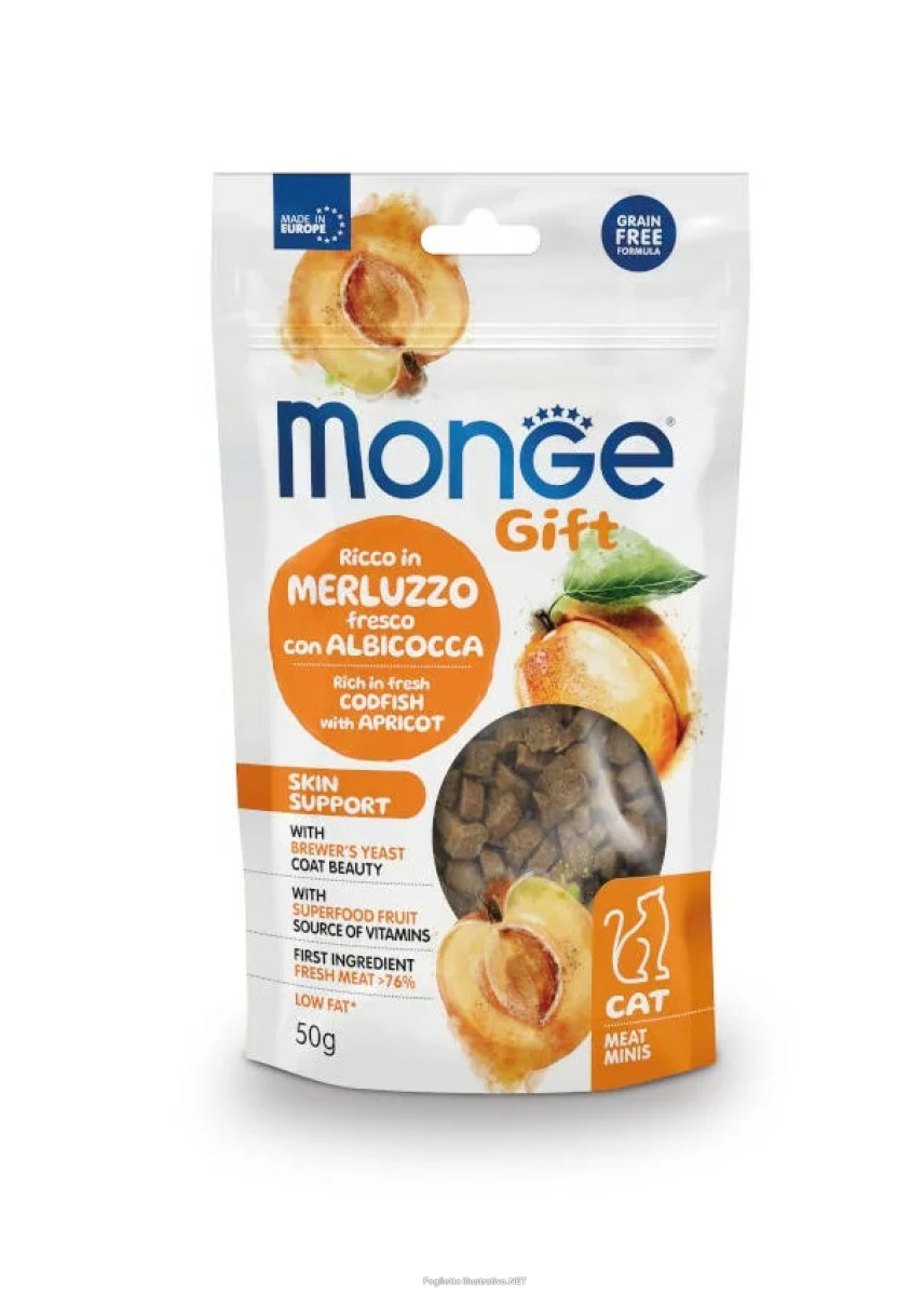 Cerca Offerte di monge meat minis skin support snacks per gatti merluzzo fresco con albicocca 50g 4684 e acquista online