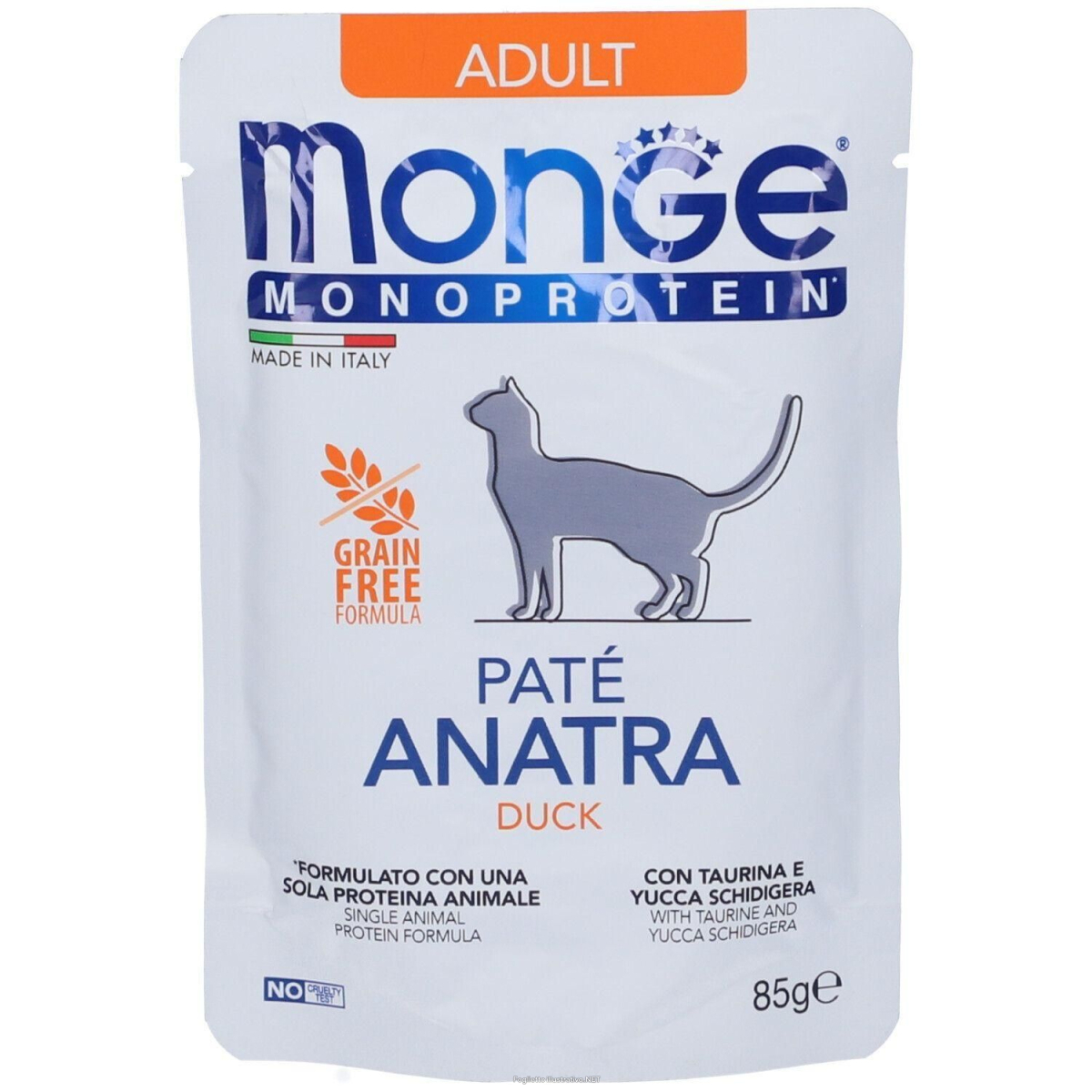 Cerca Offerte di monge monoprotein paté anatra gatti adulti 9x85 g e acquista online