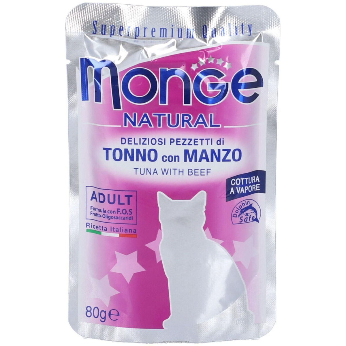 Cerca Offerte di monge natural pezzetti di tonno con manzo gatti adulti 4x80 g mangime e acquista online