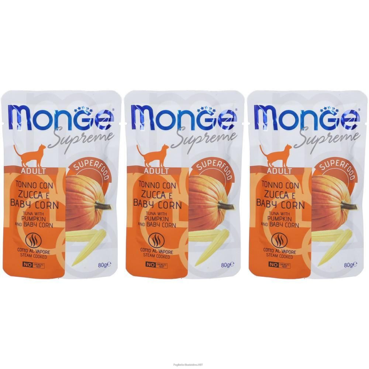 Cerca Offerte di monge supreme adult tonno con zucca e baby corn gatti adulti 3x80 g ma e acquista online