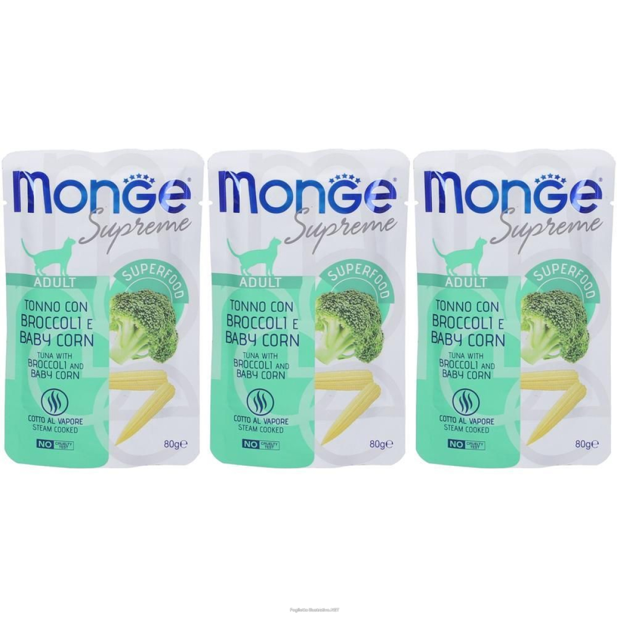 Cerca Offerte di monge supreme bustine gatto adulto tonno con broccoli e baby corn 3x80 e acquista online