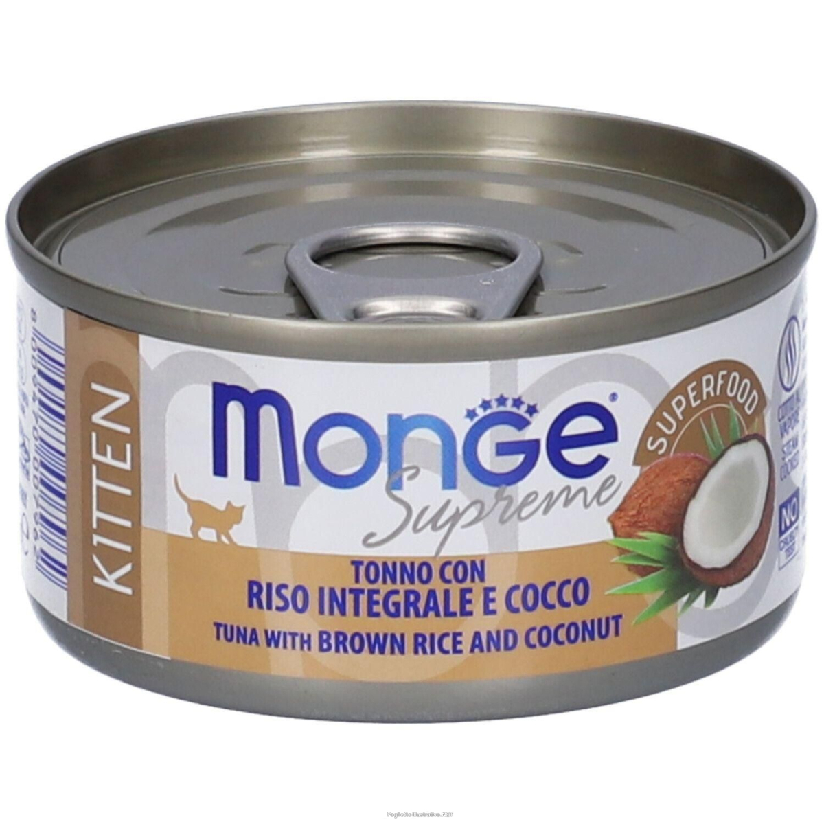 Cerca Offerte di monge supreme kitten tonno con riso integrale cocco gattini 5x80 g e acquista online
