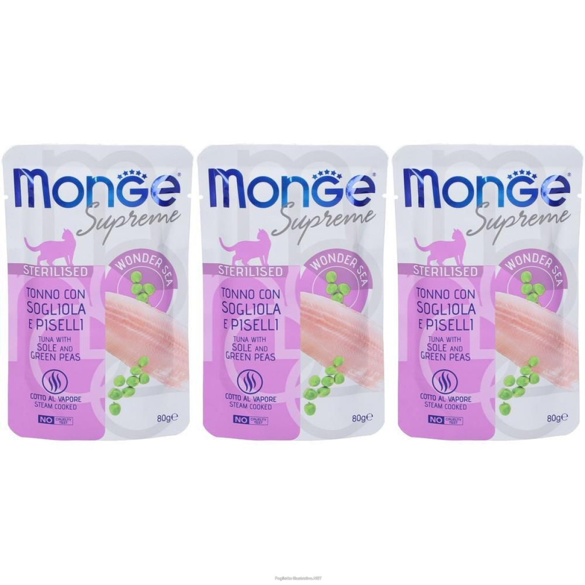 Cerca Offerte di monge supreme sterilised pezzetti di tonno con sogliola e piselli 3x80 e acquista online