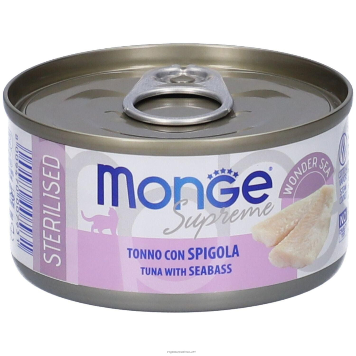 Cerca Offerte di monge supreme tonno con spigola gatti sterilizzati 5x80 g e acquista online