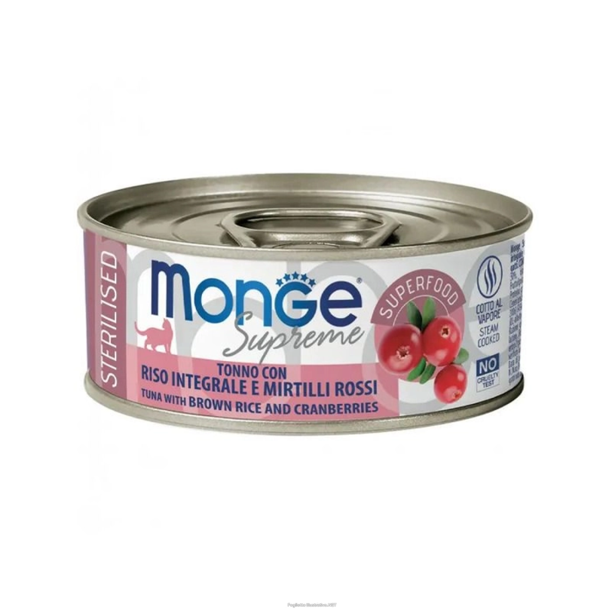 Cerca Offerte di monge supreme tonno riso integrale e mirtilli rossi cibo umido gatti adulti sterilizzati 80g 4684 e acquista online