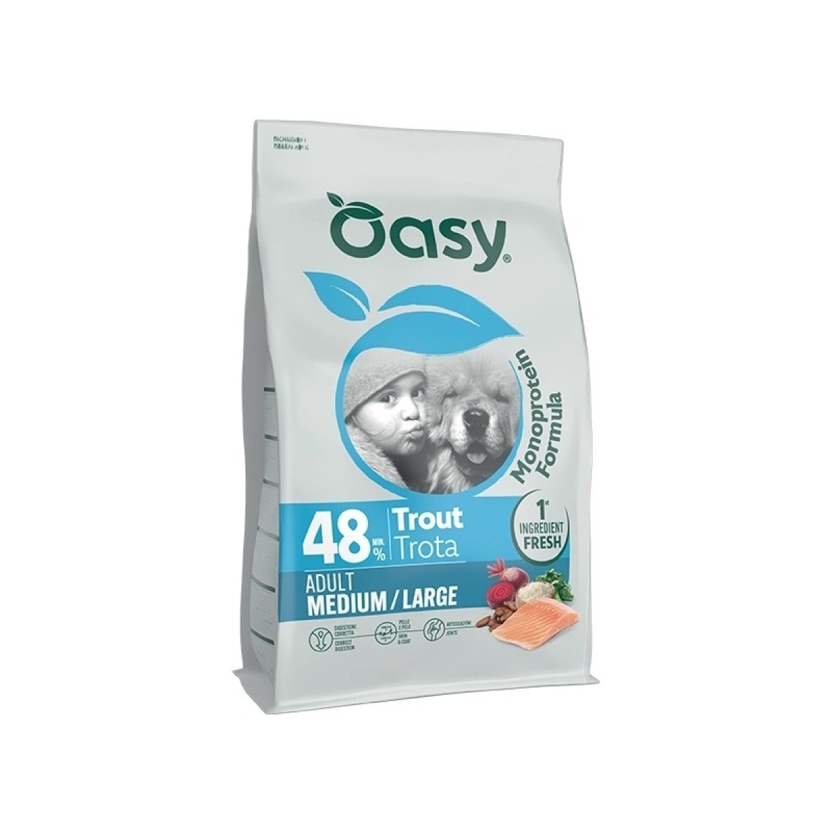 Cerca Offerte di Monoprotein formula cane adult trota - alimento completo per cani adulti di taglia media e grande 10 kg e acquista online