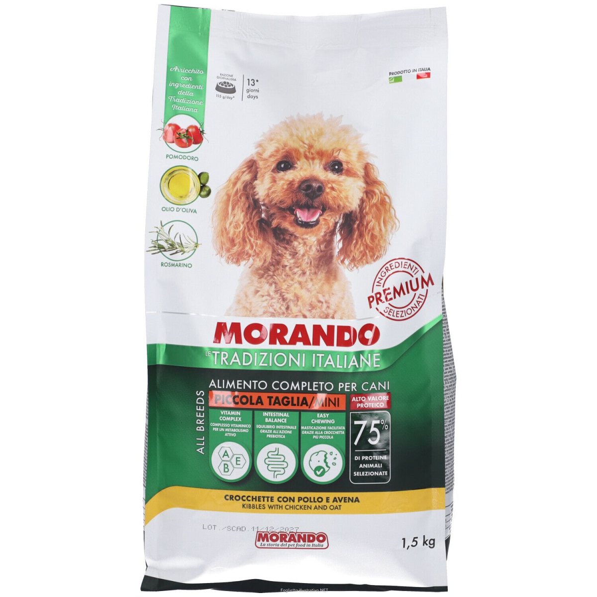 Cerca Offerte di morando crocchette con pollo e avena per cani adulti taglia mini 1500 e acquista online