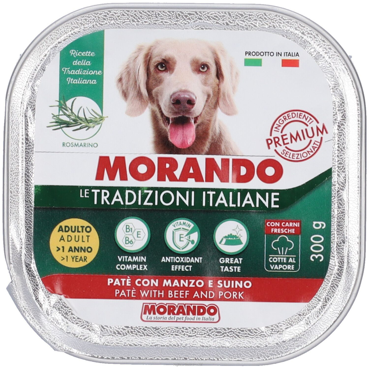 Cerca Offerte di morando patè con manzo e suino per cani adulti taglia media 300 g mang e acquista online