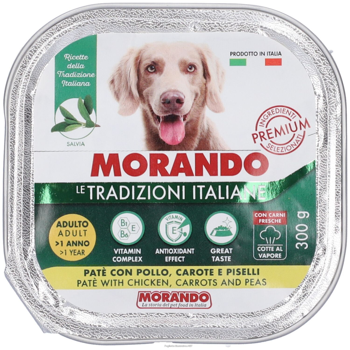 Cerca Offerte di morando patè con pollo carote e piselli per cani adulti taglia media 3 e acquista online