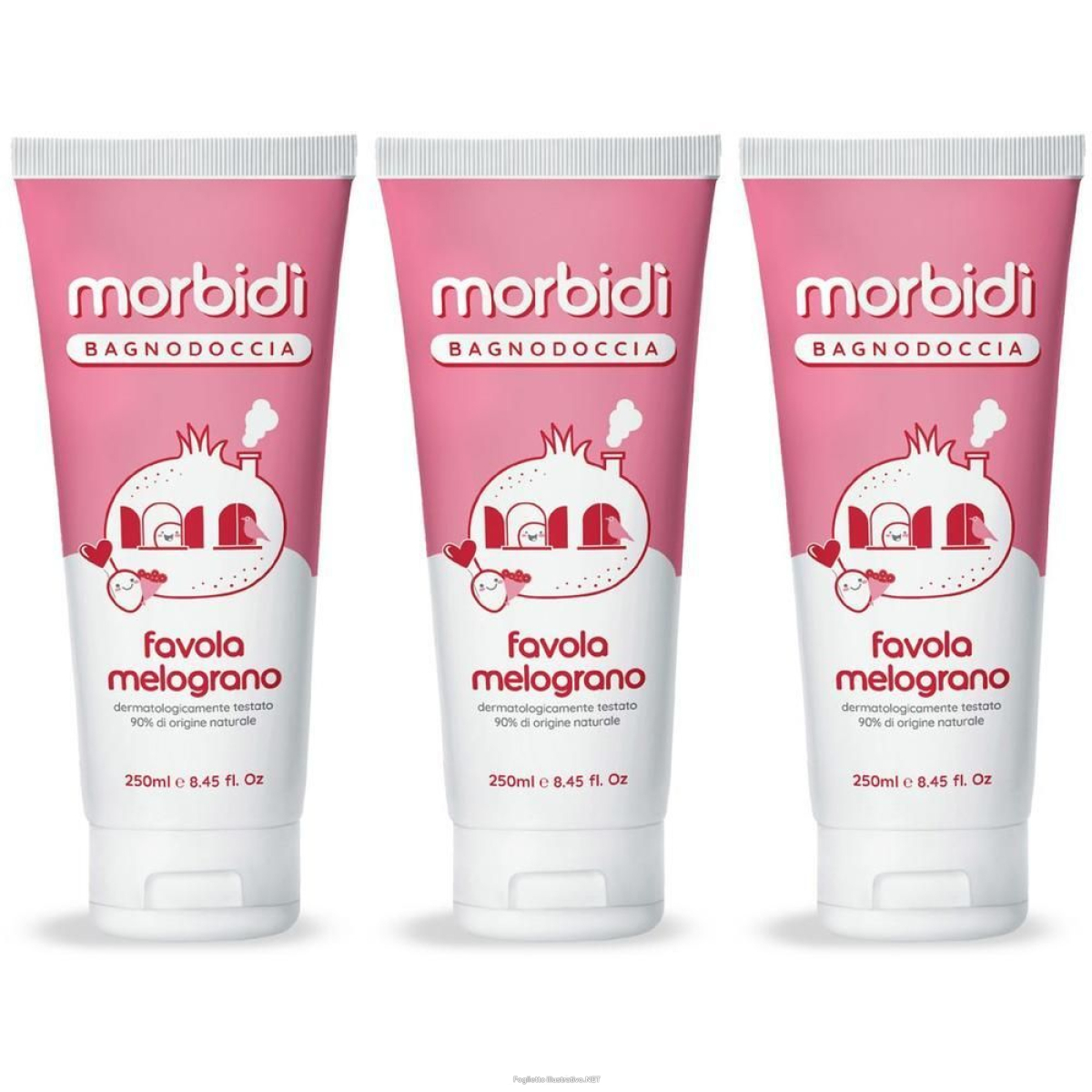 Cerca Offerte di morbidì bagnodoccia favola melograno 250ml 3x250 ml detergente e acquista online
