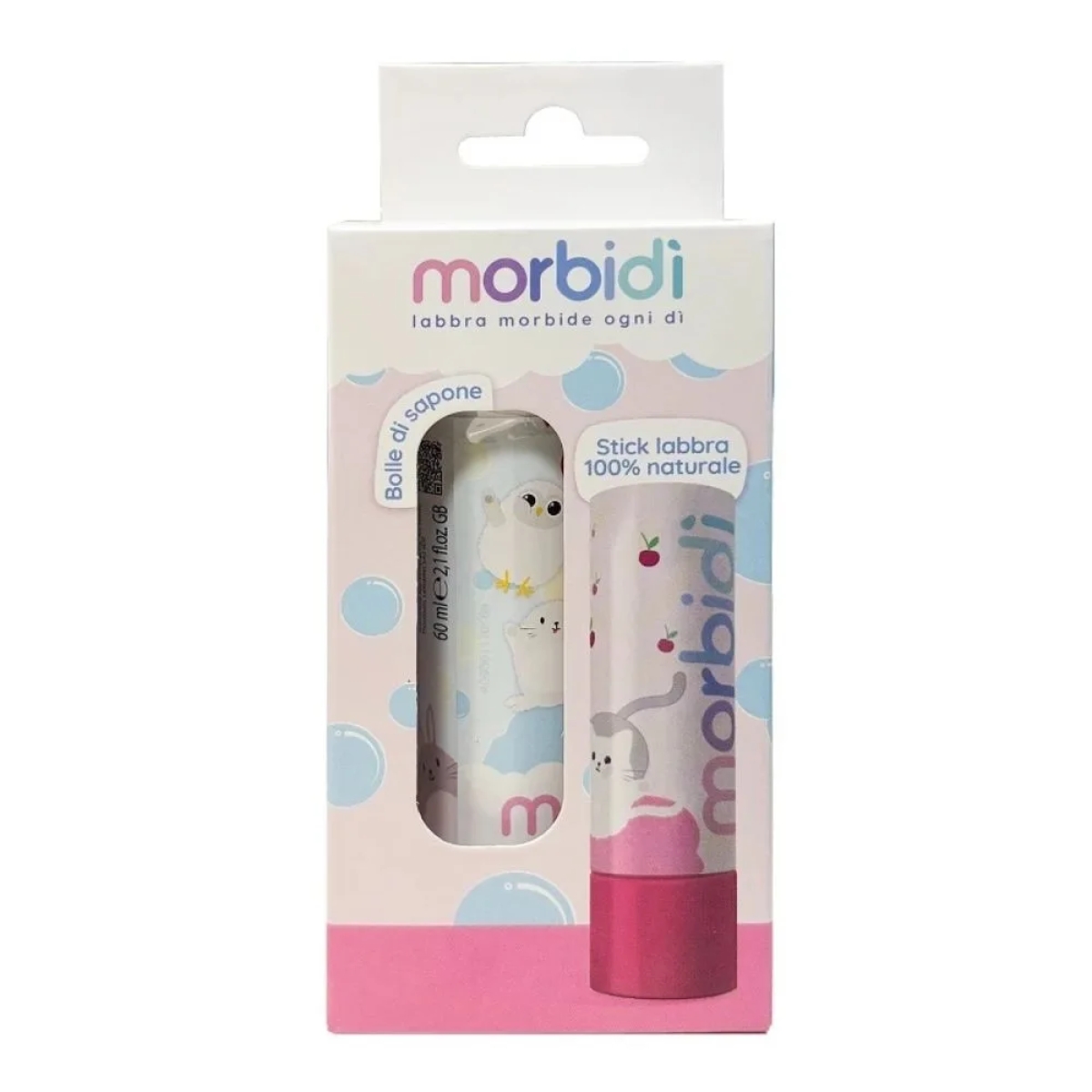 Cerca Offerte di Morbidì bolle di sapone stick labbra idratante colore rosa aroma amarena e acquista online