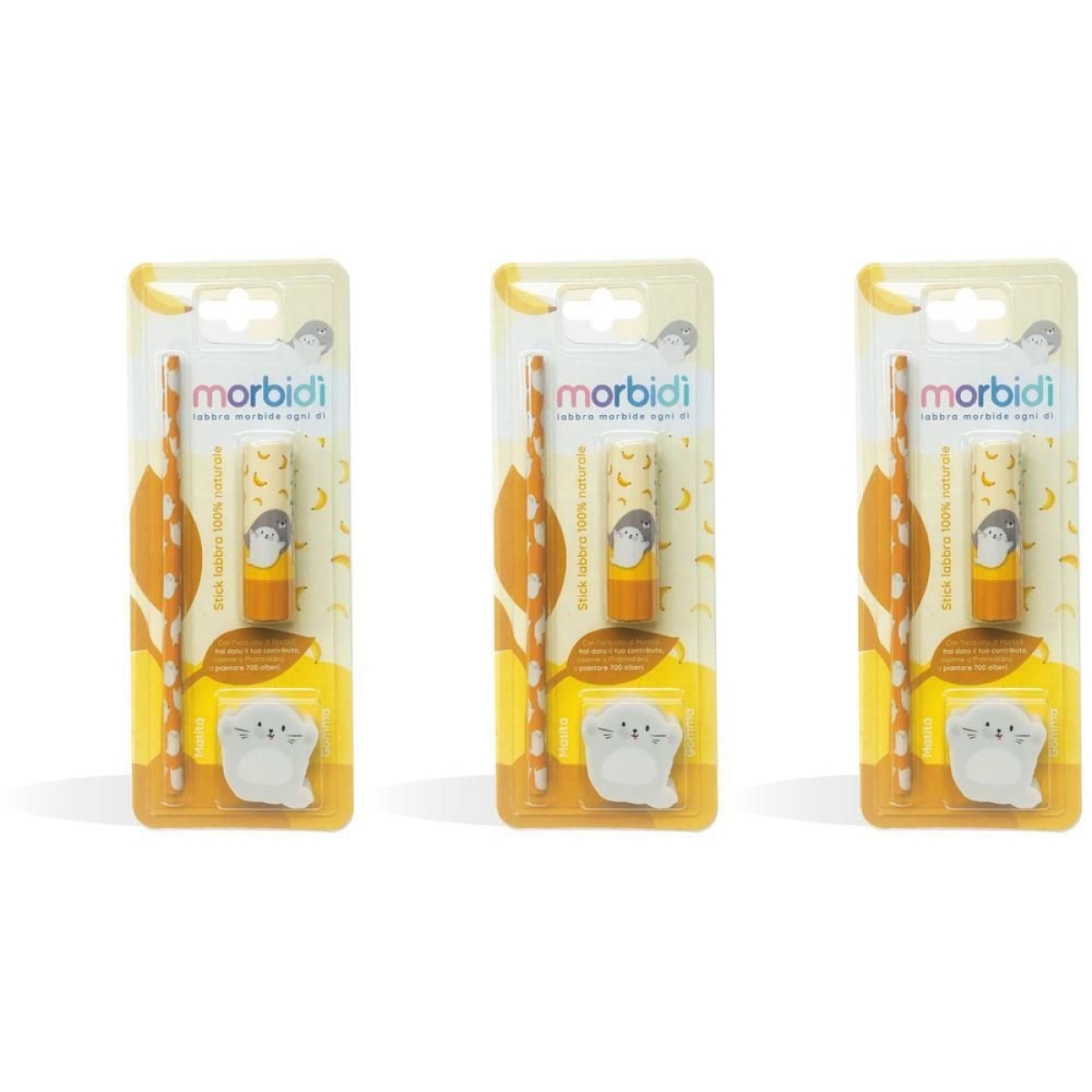 Cerca Offerte di Morbidì stick labbra idratante protettivo banana 100% naturale 3x1 st e acquista online