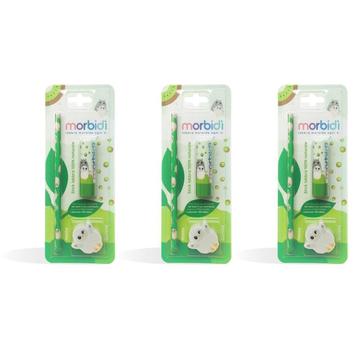 Cerca Offerte di Morbidì stick labbra idratante protettivo kiwi 100% naturale 3x1 st e acquista online