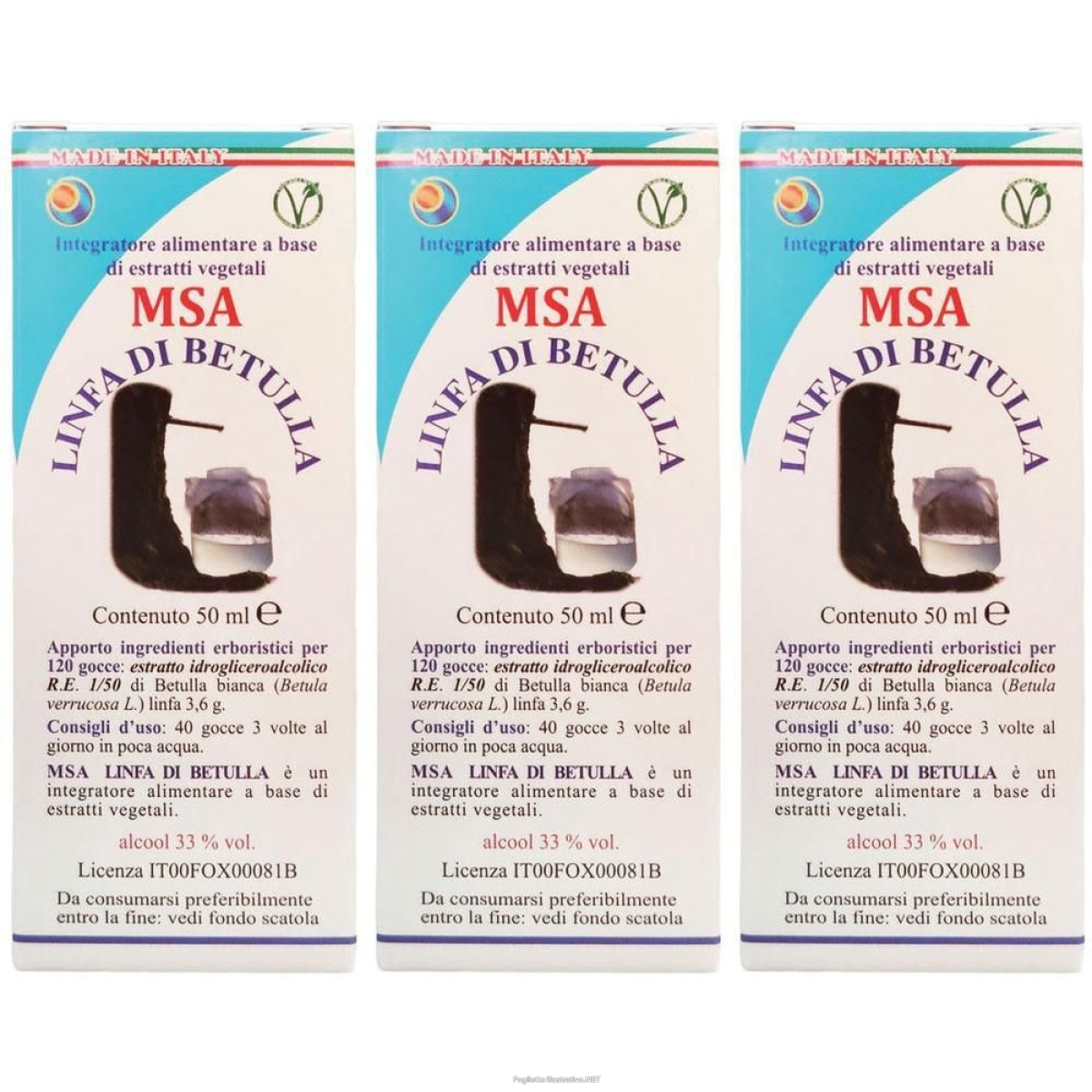 Cerca Offerte di msa linfa di betulla gocce 3x50 ml e acquista online