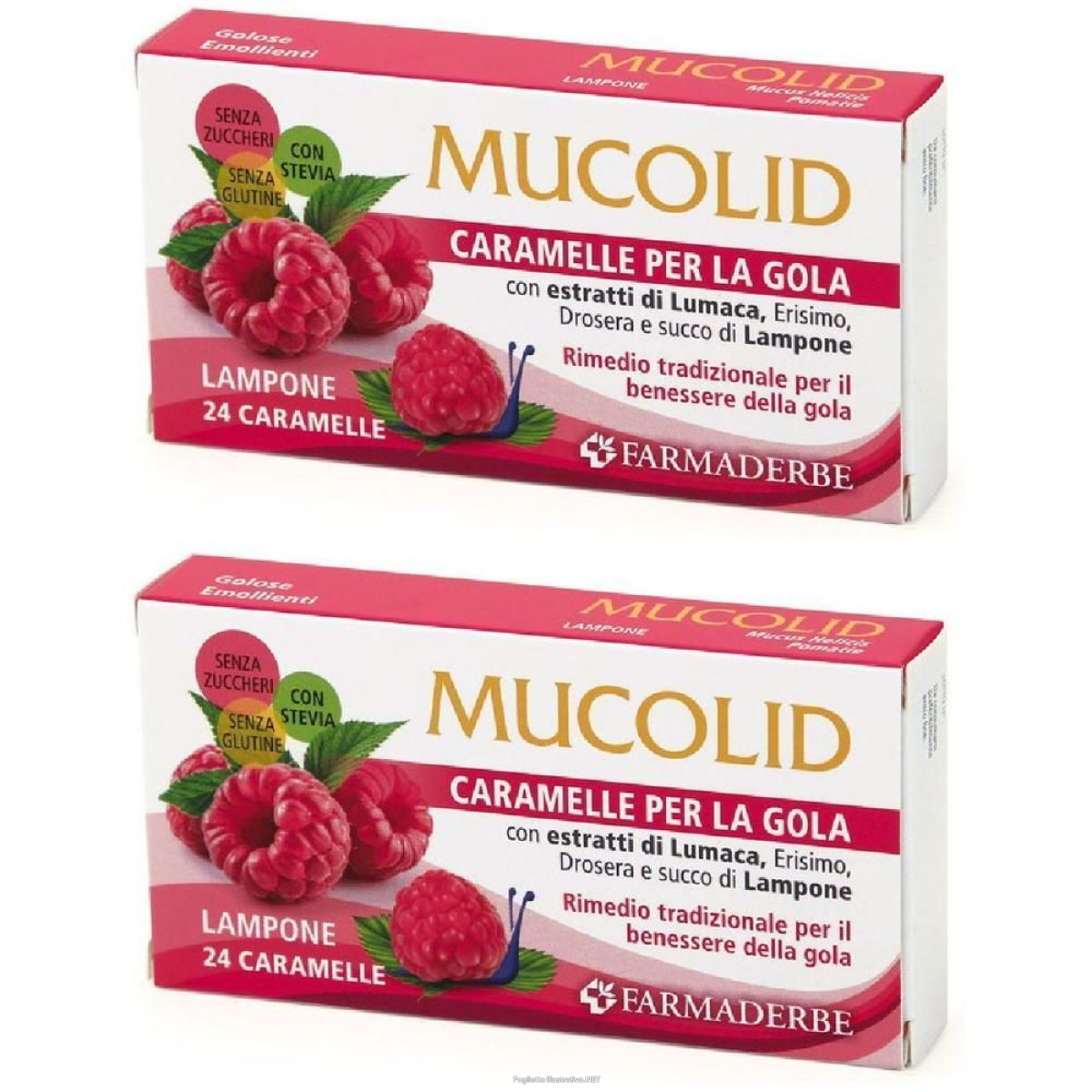 Cerca Offerte di mucolid bronc 24 caram. lumaca&lampone 2x70 g caramelle e acquista online