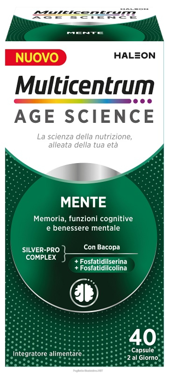 Cerca Offerte di multicentrum age science mente integratore per il benessere mentale 40 capsule e acquista online
