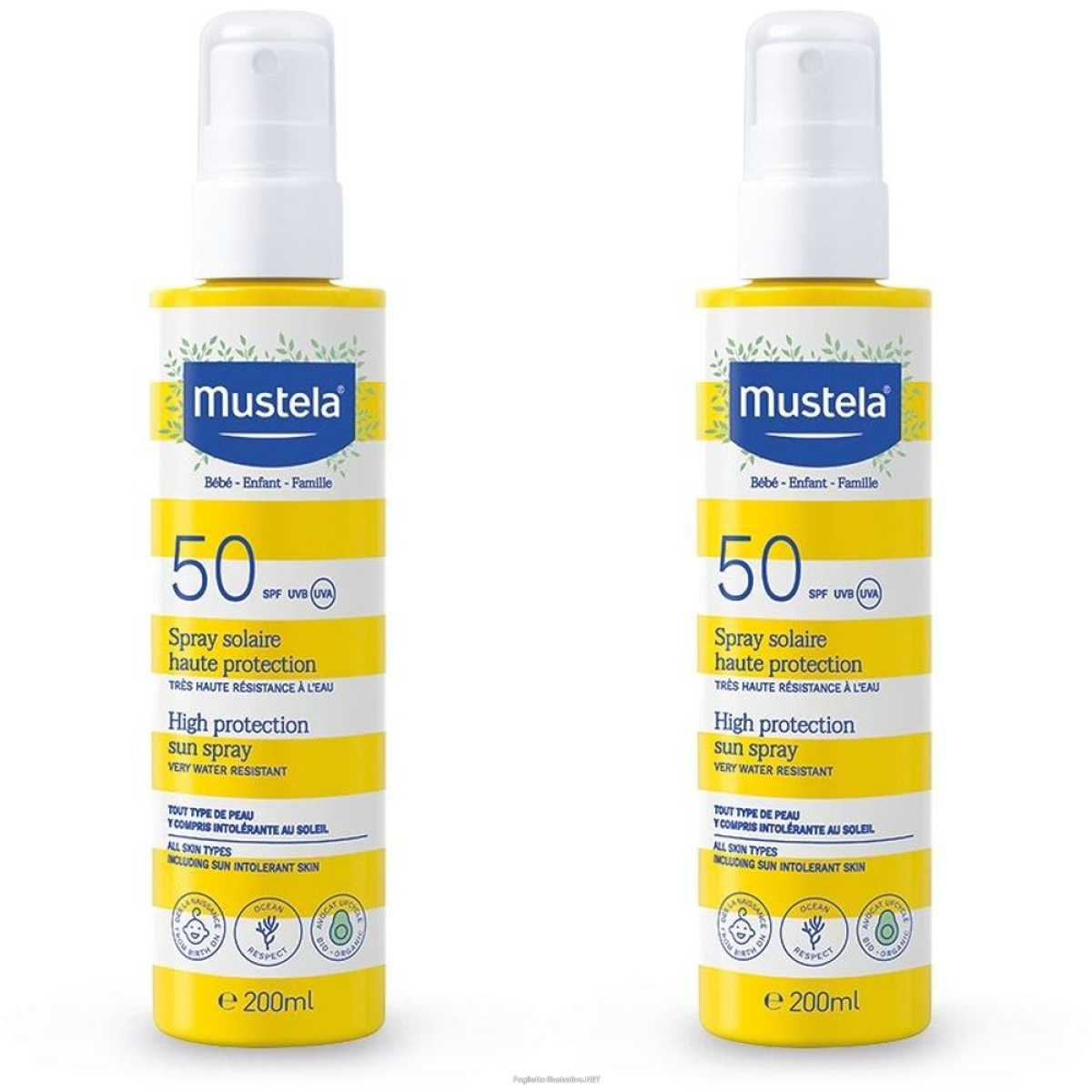 Cerca Offerte di mustela® spray latte solare spf 50 protezione alta set da 2 2x200 ml s e acquista online