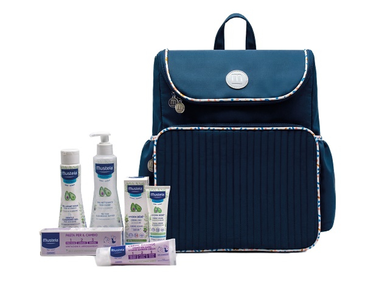 Cerca Offerte di Mustela zaino baby care con pasta cambio 50 ml + detergente delicato 200 ml + hydra bebe' viso 40 ml + fluido detergente 300 ml e acquista online