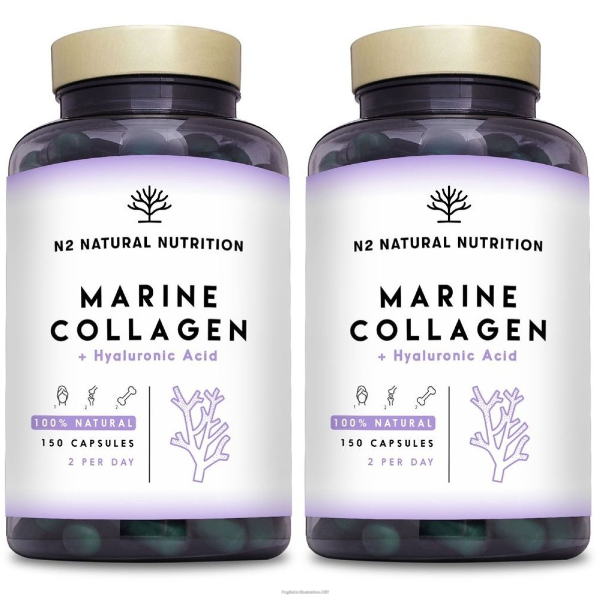 Cerca Offerte di n2 natural nutrition marine collagen 150 capsule set da 2 2x105 g caps e acquista online