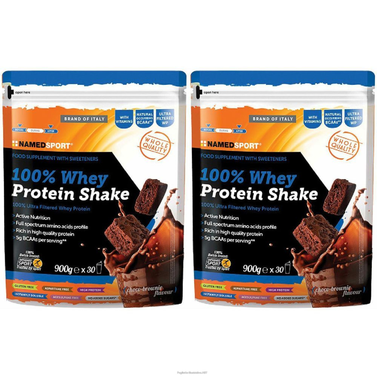 Cerca Offerte di namedsport® 100% whey protein shake choco-brownie flavour set da 2 2x9 e acquista online