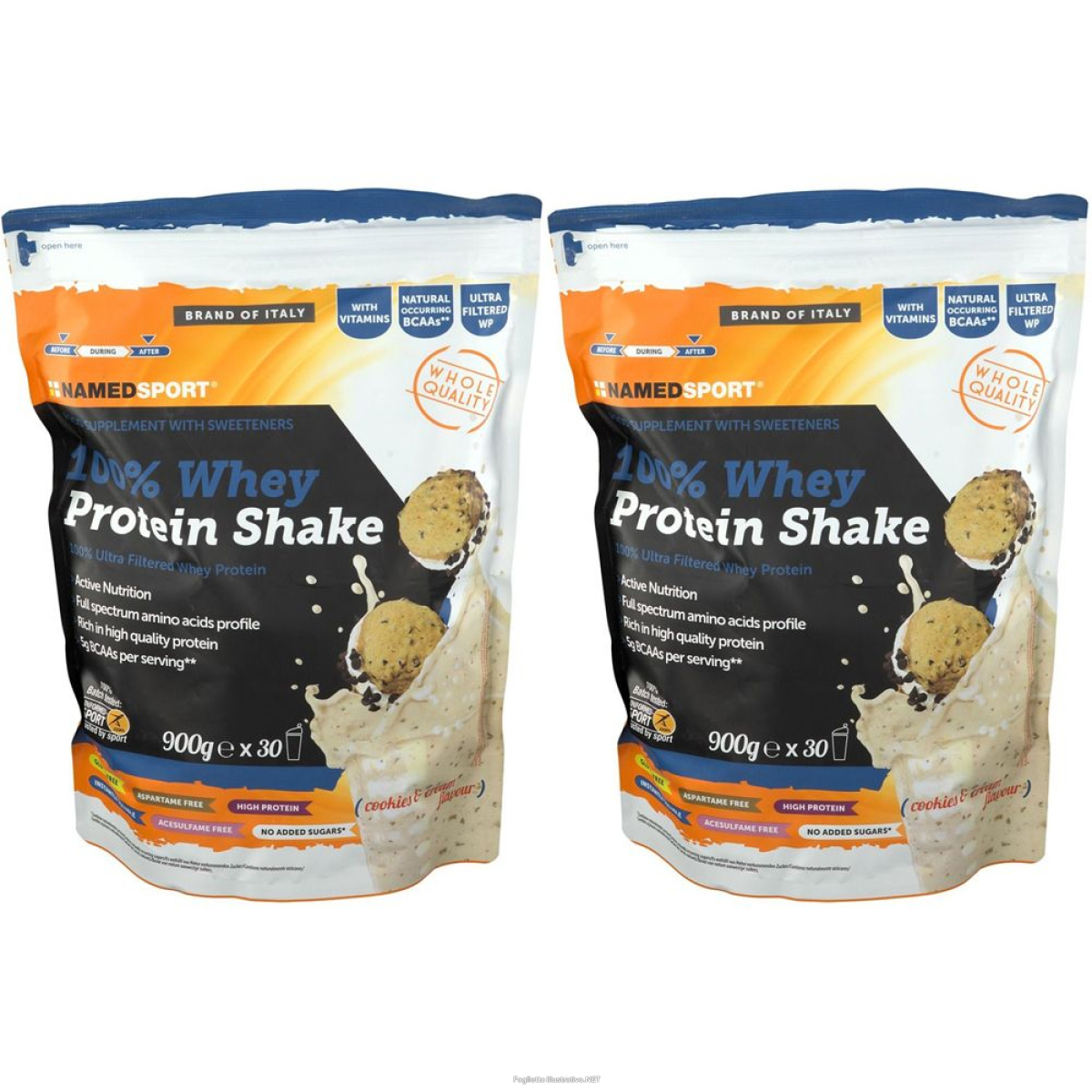 Cerca Offerte di namedsport® 100% whey protein shake cookies & cream set da 2 2x900 g p e acquista online