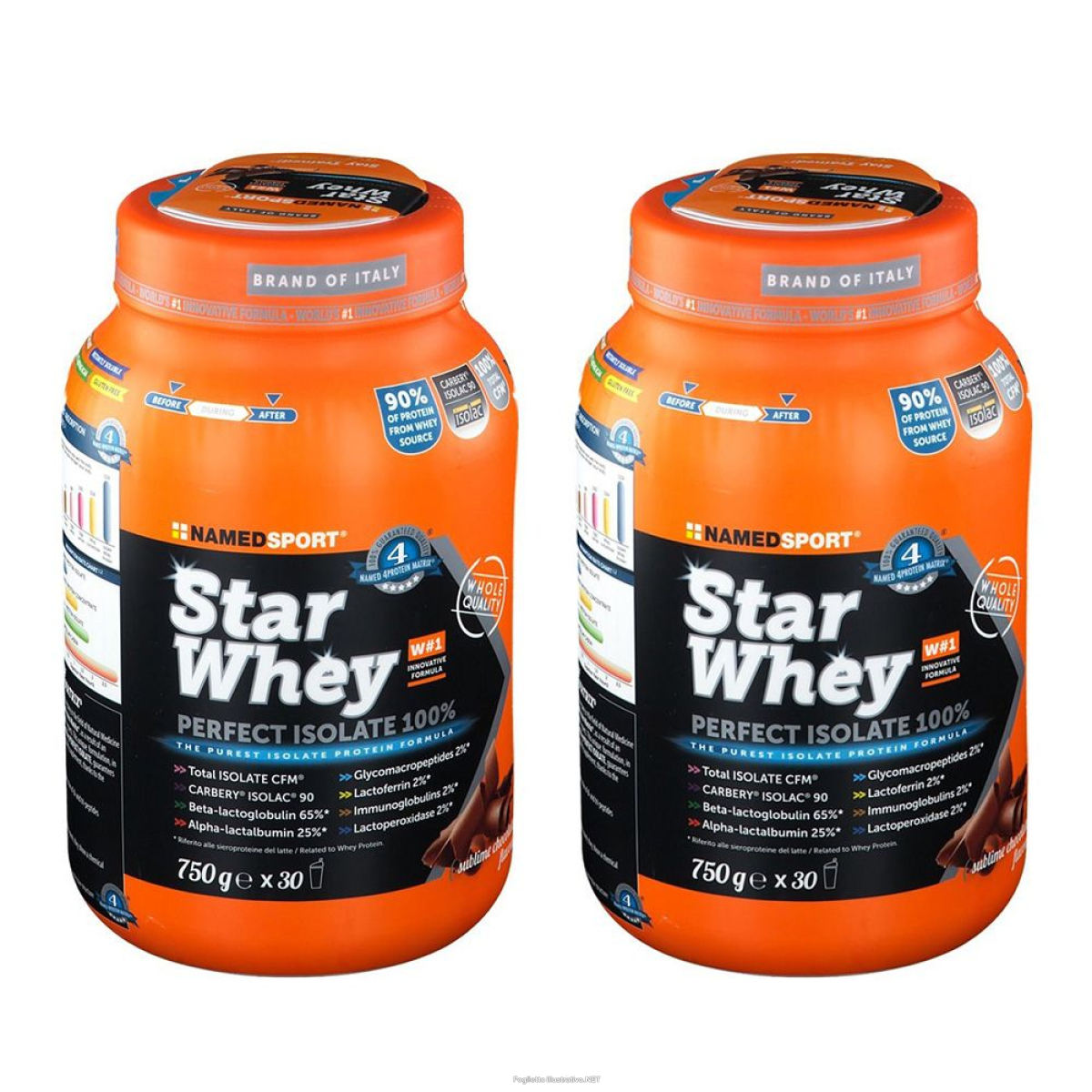 Cerca Offerte di namedsport star whey isolate sublime chocolate x2 2x750 g polvere per e acquista online