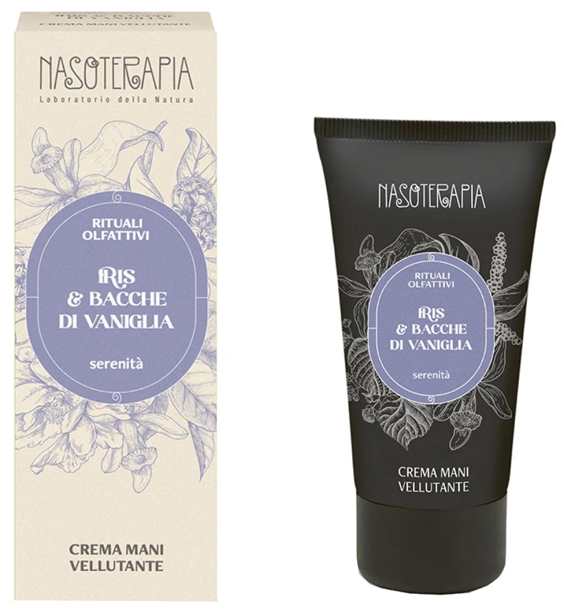 Cerca Offerte di Nasoterapia rituali olfattivi iris e bacche di vaniglia crema mani vellutante per la pelle secca, 50 ml e acquista online